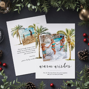 Cartão De Festividades Natal de Férias na Praia