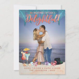 Cartão De Festividades Natal de Férias Tropicais na Flórida Foto