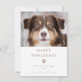 Cartão De Festividades Natal de Foto de Cachorro Personalizado