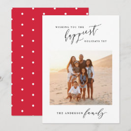 Cartão De Festividades Natal de foto de na moda moderno mínimo