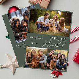 Cartão De Festividades Natal de Foto do Feliz Navidad, Espanhol Moderno