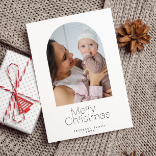 Cartão De Festividades Natal de foto minimalista simples