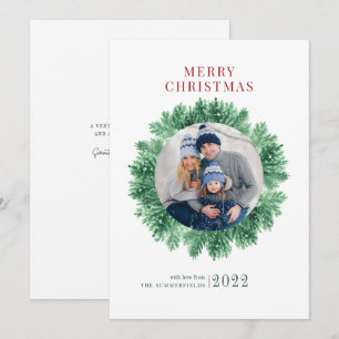 Cartão De Festividades Natal de Fotografia da Família