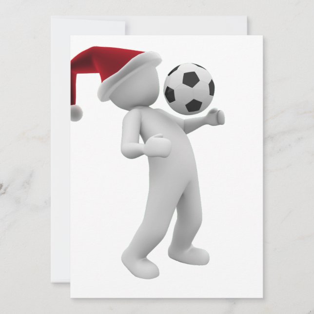 Cartão De Festividades natal de futebol (Frente)