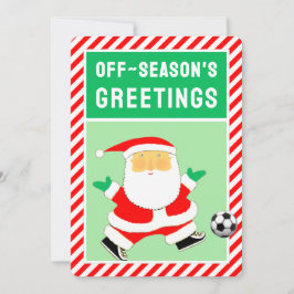 Cartão De Festividades Natal de Futebol Engraçado