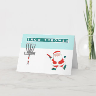 Cartão De Festividades Natal de Golf de Disco Engraçado