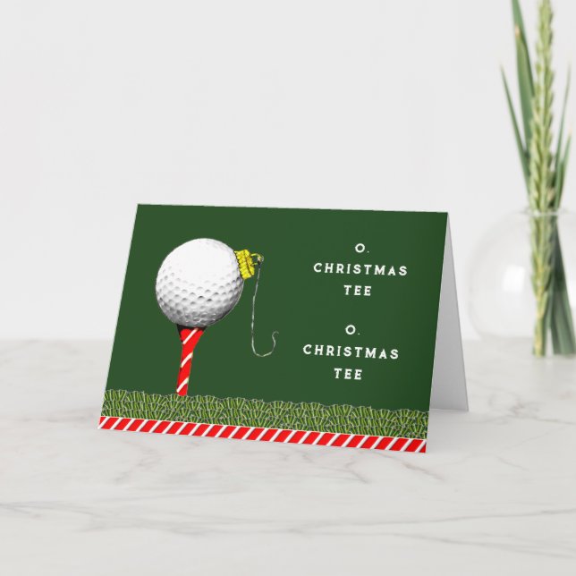 Cartão De Festividades Natal de Golfe (Frente)