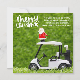 Cartão De Festividades Natal de Golfe com Papai Noel