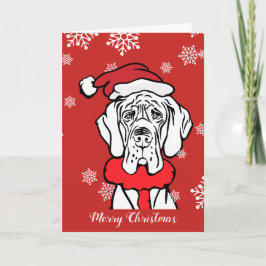 Cartão De Festividades Natal de great dane