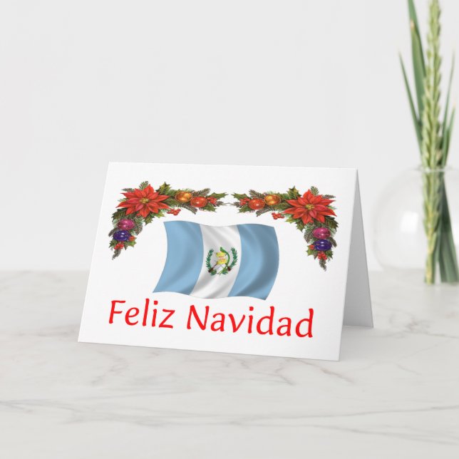 Cartão De Festividades Natal de Guatemala (Frente)