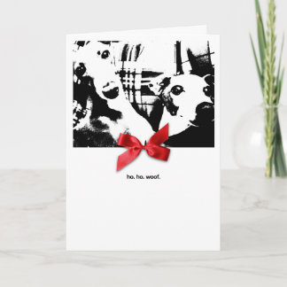 Cartão De Festividades Natal de Iggy Ho. Ho. Woof.