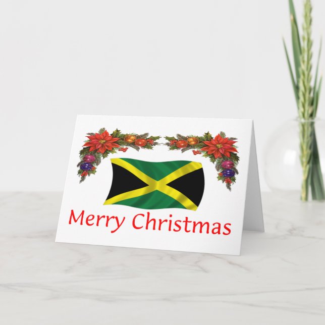 Cartão De Festividades Natal de Jamaica (Frente)