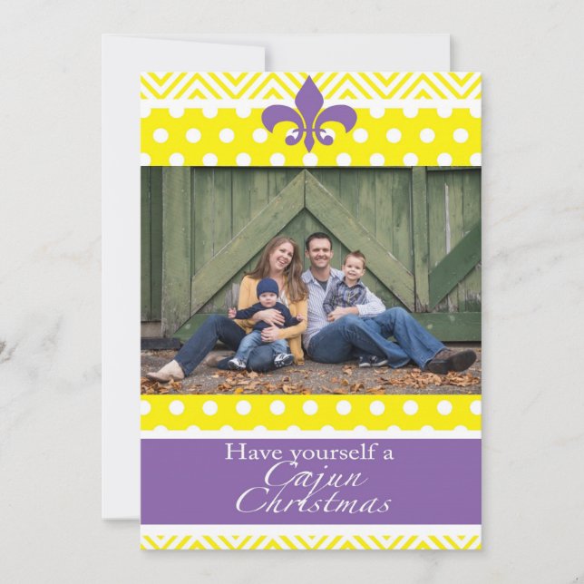 Cartão De Festividades Natal de Louisiana Cajun (Frente)