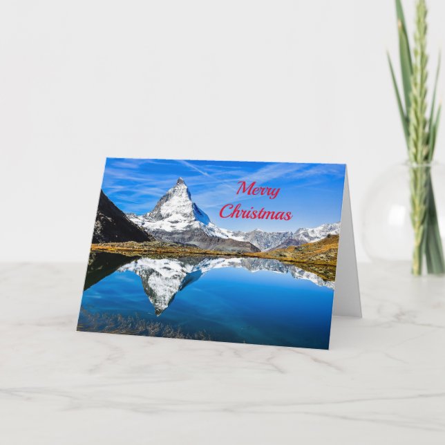 Cartão De Festividades Natal de Matterhorn 4 (Frente)