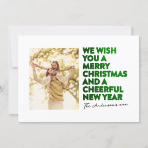 CARTÃO DE FESTIVIDADES NATAL DE MERCADORIAS ELEGANTE E FAUX GREEN FOIL NO