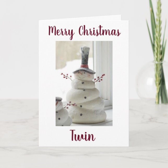 CARTÃO DE FESTIVIDADES NATAL DE MERCADORIAS PARA MEU *** TWIN*** (Frente)