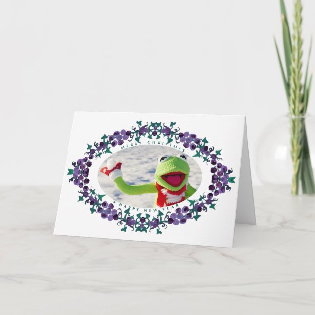 Cartão De Festividades NATAL DE MERCADORIAS Personalizado ESTAÇÃO DO ANO  (Frente)