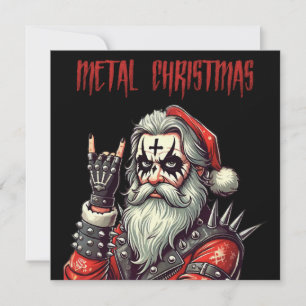 Cartão De Festividades Natal de Metal Pesado