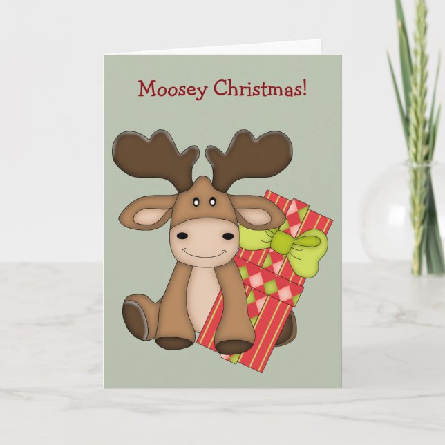 Cartão De Festividades Natal de Moosey (Frente)