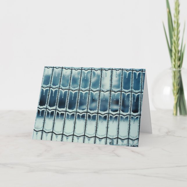 Cartão De Festividades Natal de Natal do Icicle Display Photo Xmas (Frente)