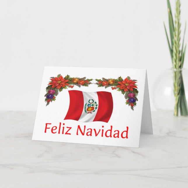 Cartão De Festividades Natal de Peru (Frente)