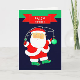 Cartão De Festividades Natal de pesca