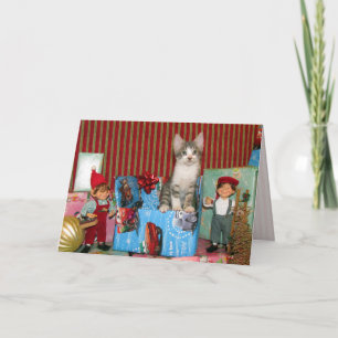Cartão De Festividades Natal de Pork Chop - Gato/Gatinho