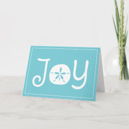 Cartão De Festividades Natal de Praia Joy Sand Dollar