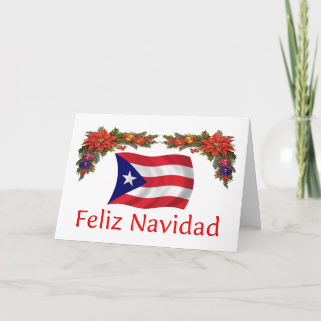 Cartão De Festividades Natal de Puerto Rico (Frente)