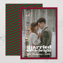 Natal de Recém-Casados em Borgonha e Verde Florest