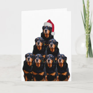 Cartão De Festividades Natal de Rottweiler