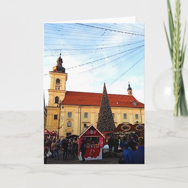 Cartão De Festividades Natal de Sibiu (Frente)