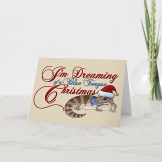 Cartão De Festividades Natal de Skink da língua azul