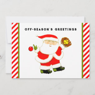 Cartão De Festividades Natal de Softbol