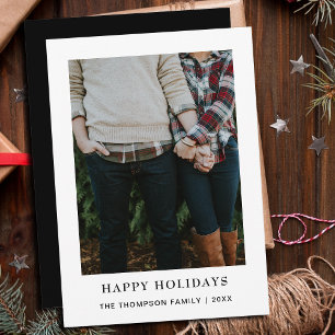 Cartão De Festividades Natal de Solteiro minimalístico em chic