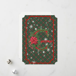 Cartão De Festividades Natal de Tartan Escocês de Caça MacKinnon