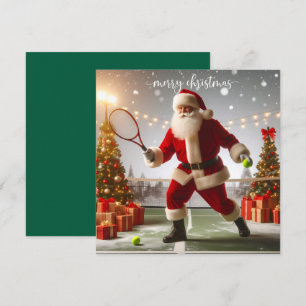 Cartão De Festividades Natal de Tênis com Papai Noel