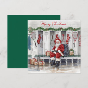 Cartão De Festividades Natal de Tênis com Papai Noel