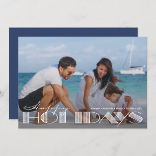 Cartão De Festividades Natal de Tipografia de Feriados Felizes Retro