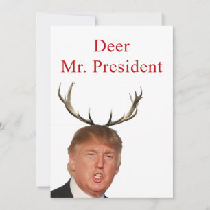 Cartão De Festividades Natal de Trump: Veado Senhor Presidente