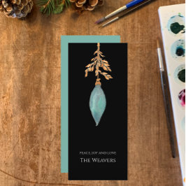 Cartão De Festividades Natal de Turquoise Original Moderna