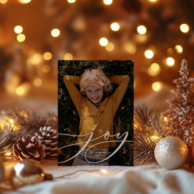 Cartão De Festividades Natal de um mínimo de moderno guião botânico (Criador carregado)