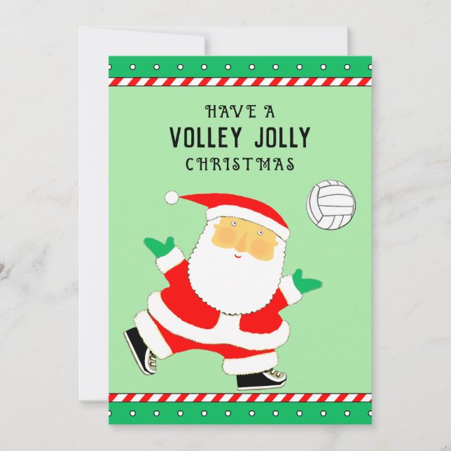 Cartão De Festividades Natal de Volei (Frente)