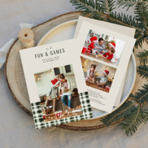 Natal Diversão & Jogos | 3 Fotos Personalizadas 