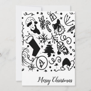 Cartão De Festividades Natal Divertido Papai Noel Desenhos Animados