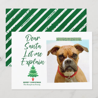 Cartão De Festividades Natal Divertido Querido Papai Noel Deixe-me Explic