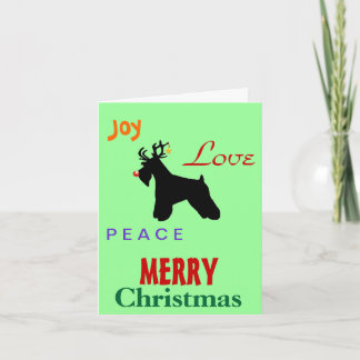 Cartão De Festividades Natal do amor do Schnauzer