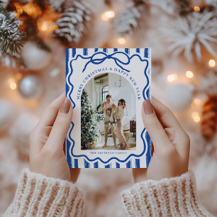 Cartão De Festividades Natal do Arch do Arco Moderno Scribble