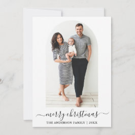 Cartão De Festividades Natal do Arco Fotográfico da Caligrafia Moderna