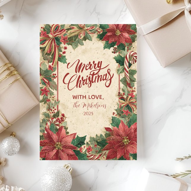 Cartão De Festividades Natal do Arco Vermelho Festivo (Criador carregado)